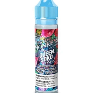 12 Monkeys Queen Soko Iced e-liquid (Strawberry Citrus Mint) (60ml)